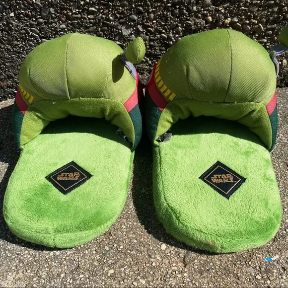 Mens’ Star Wars Boba Fett Plush Slippers Sz S - Picture 6 of 11